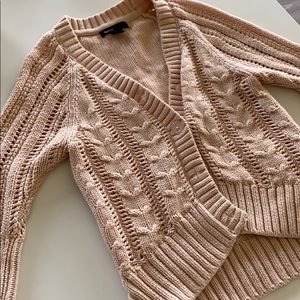 Light pink cardigan sweater